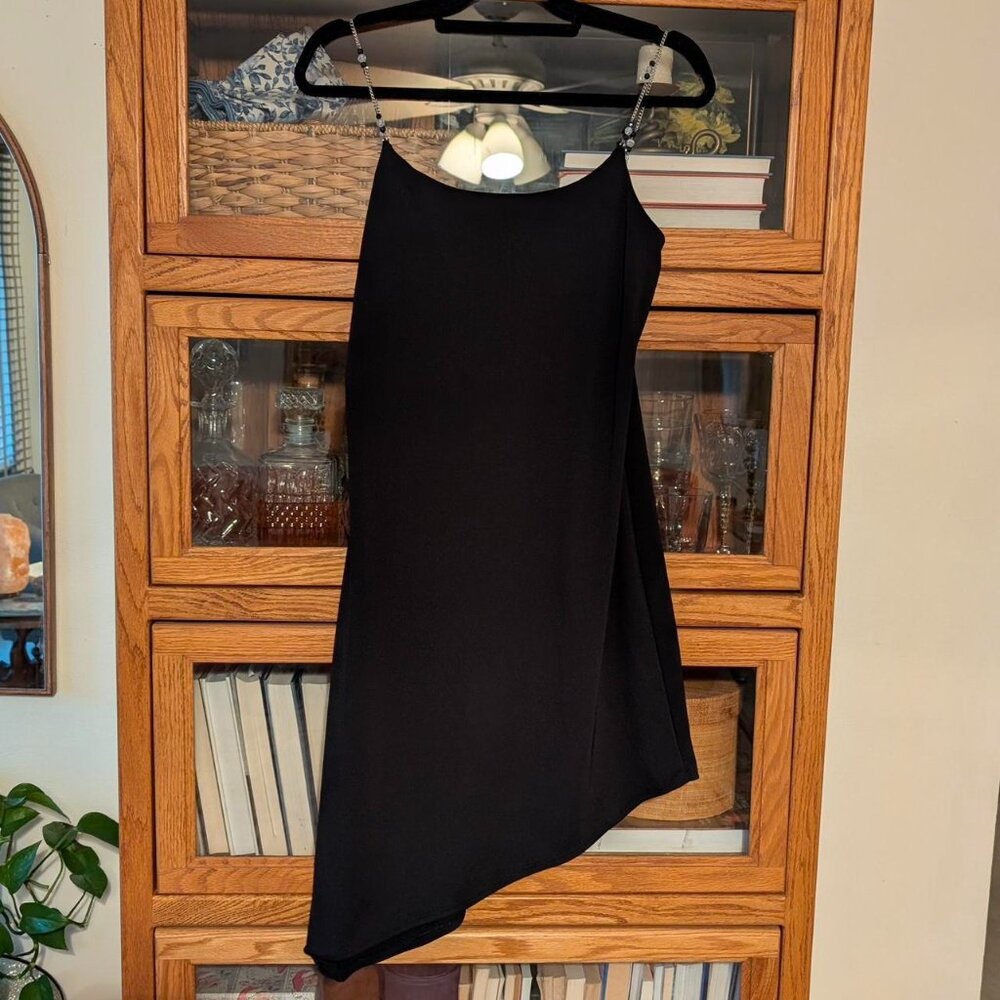 Vintage Black Asymmetrical Dress